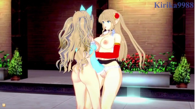 【3D】佳恩和阿玛瑞参与了激烈女同性恋游戏