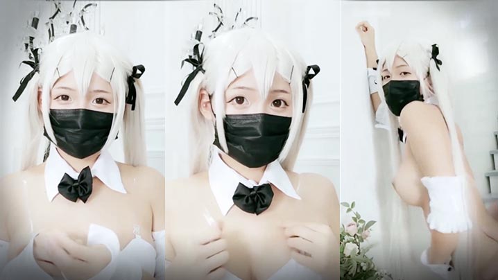 白髮性感可愛妹妹自己動